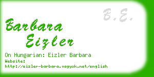 barbara eizler business card